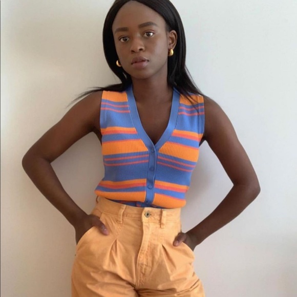 zara knit vest top